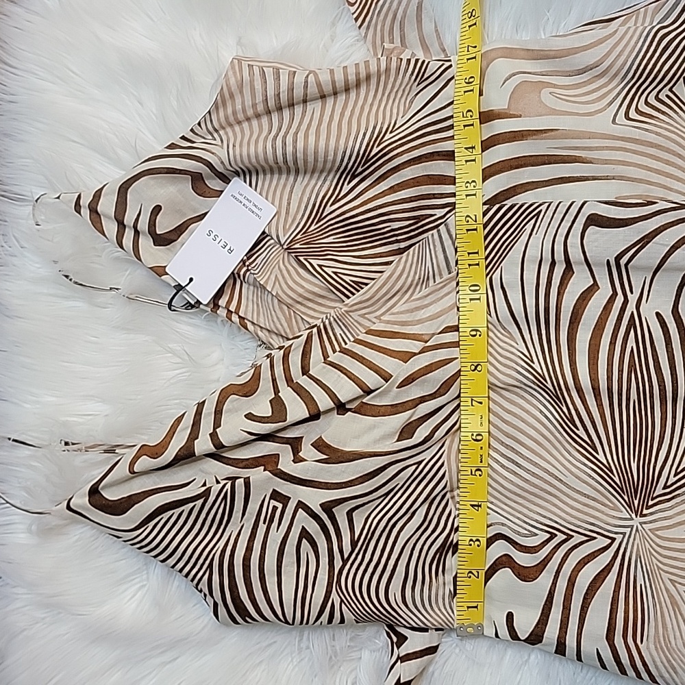 REISS | Rosie Animal Print Faux Wrap Style Dress - Picture 14 of 16